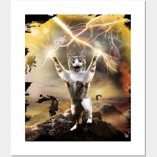 Lightning Cat Posters and Art